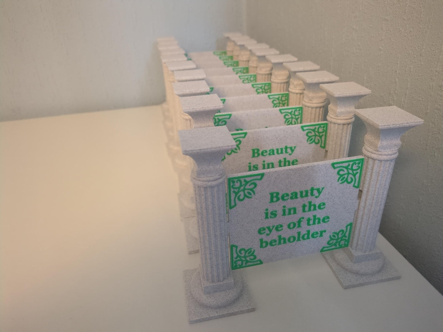 Beauty quote sign with columns +extra random sign