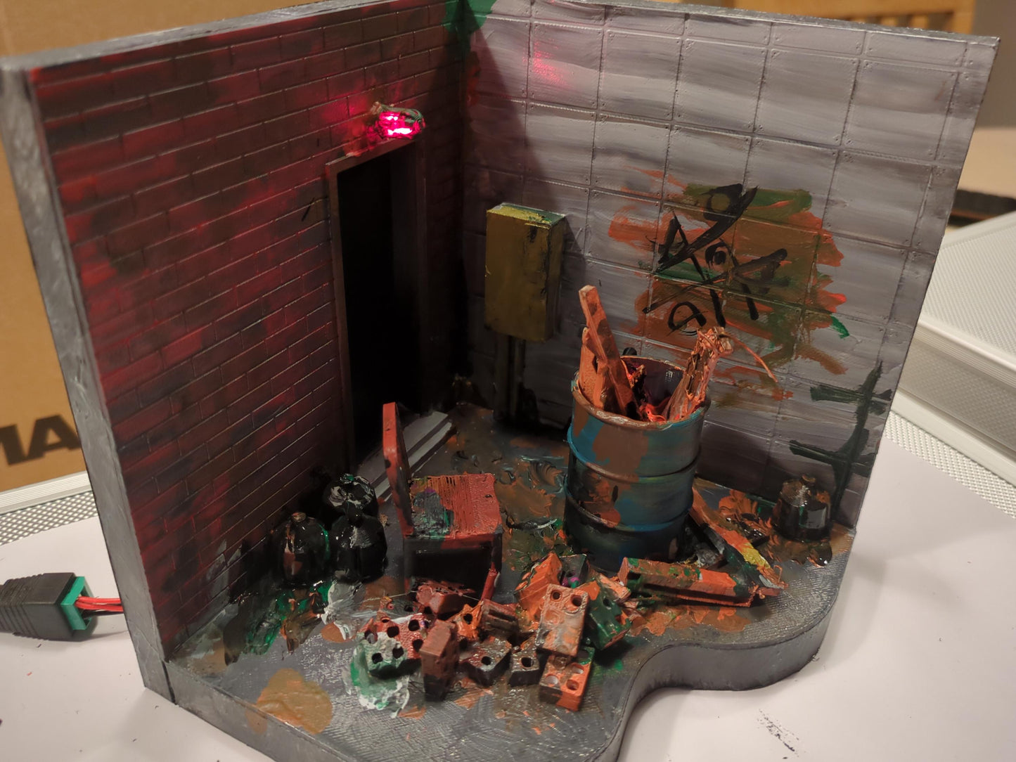 Alleyway diorama, 3D print yourself