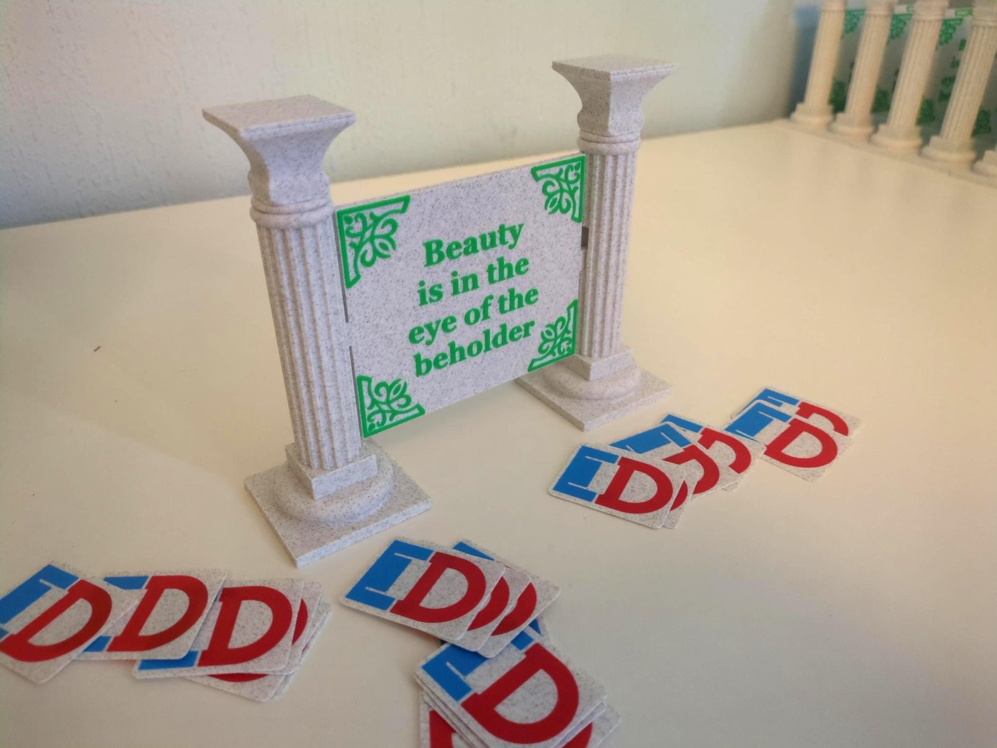 Beauty quote sign with columns +extra random sign