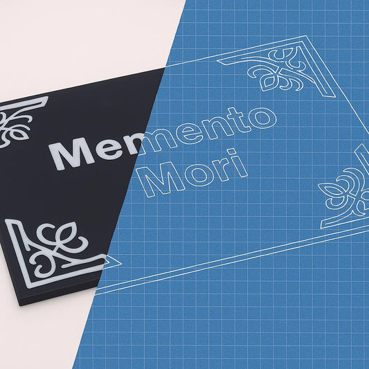 Memento Mori - Quote plate (for Column holder with slot)