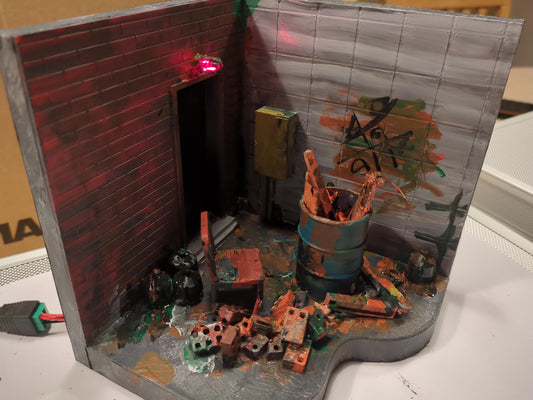 Alleyway diorama, 3D print yourself