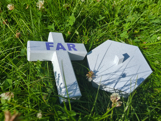 3D-printet kors med personlig tekst