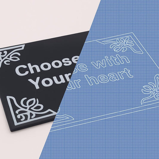 Choose with your heart - Quote plate (for Column holder with slot)