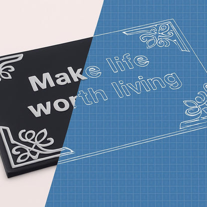 Make life worth living - Quote plate (for Column holder with slot)