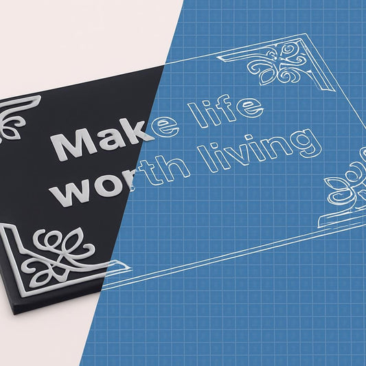 Make life worth living - Quote plate (for Column holder with slot)